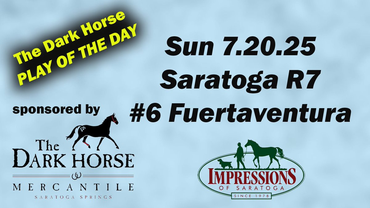 SethMerrow2's tweet image. Sunday: Dark Horse Play of the Day

Good luck! Have fun!
