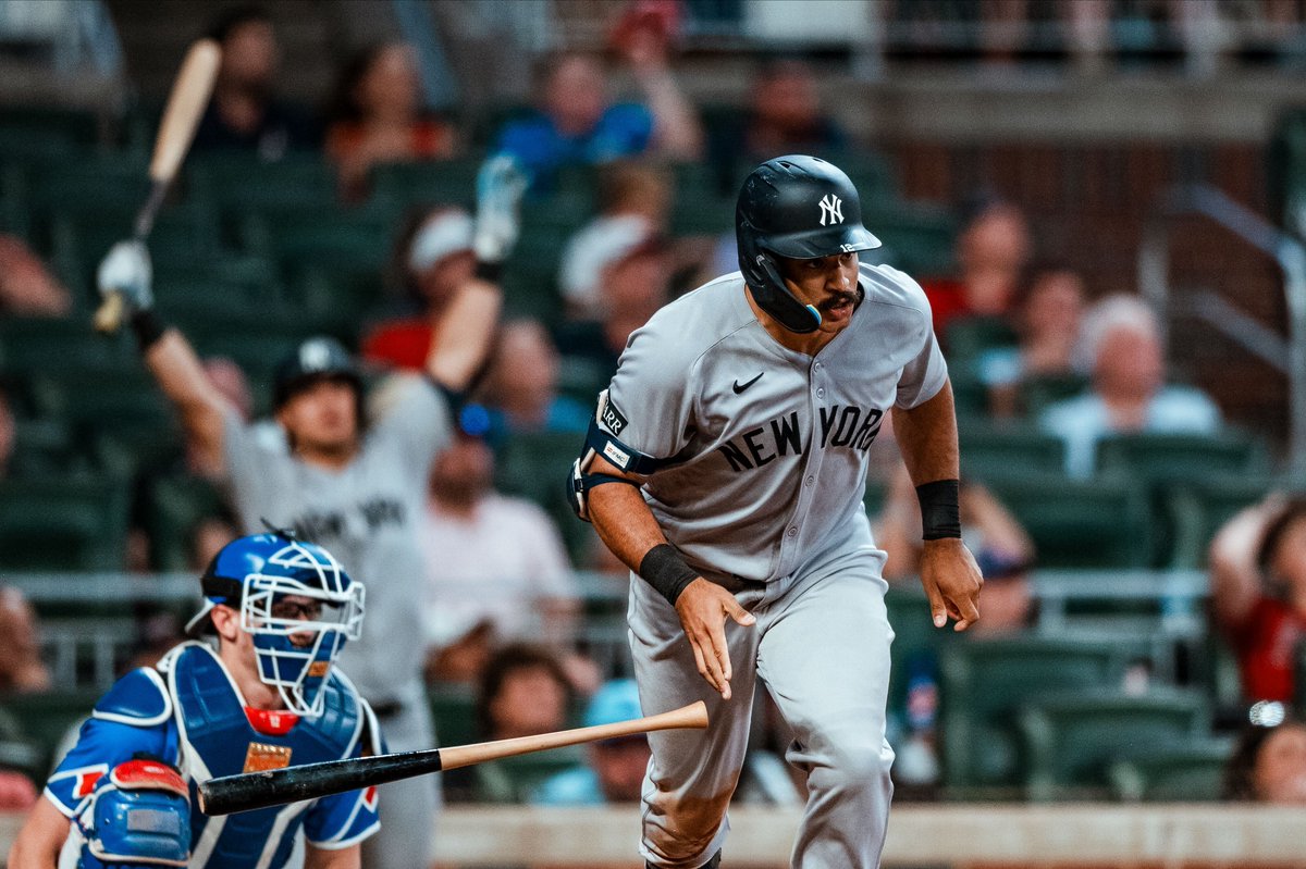 yankeeslite's tweet image. Yankees MLB ranks:
OPS: 1st
wRC+: 1st
wOBA: 1st
wOBACON: 1st
barrel %: 1st
hard hit %: 1st
xSLG: 1st
xwOBA: 1st
xwOBACON: 1st
They boast 7 hitters with a wRC+ above 112, 5 of whom are above 120.