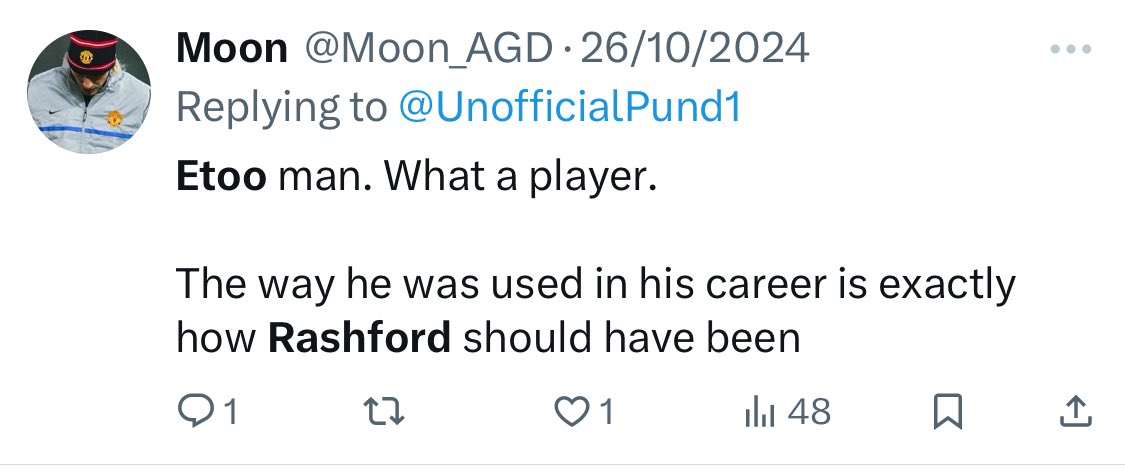 Moon_AGD's tweet photo. Finally going to get my Rashford = Etoo arc https://t.co/QPnswB6htC