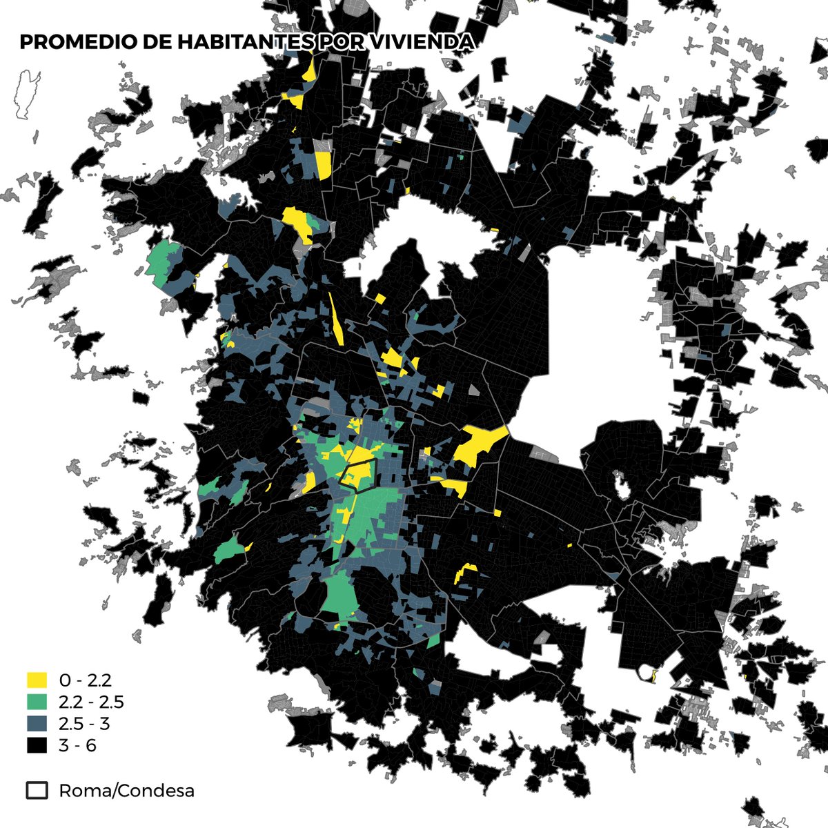 ElenoAM's tweet image. Cuatro mapas para entender a la Roma/Condesa en el contexto de la Ciudad de México.
