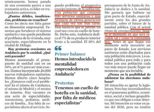 Según Moreno Bonilla la culpa de que la Sanidad Pública en Andalucía esté mal es de los abuelos, que consumen muchas pastillas y de las caras. Hay que ser indecente.

Los culpables: Él y el PP ¿cómo?
❌ Expulsando médicos y enfermeros de nuestra tierra
❌ Cerrando camas, centros