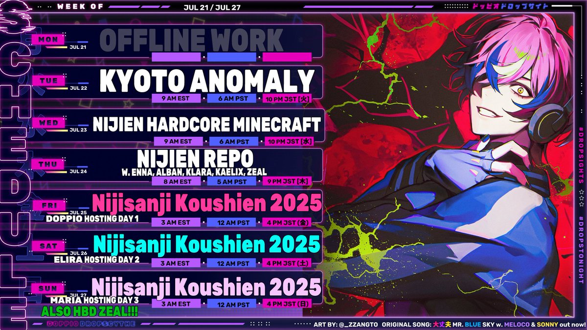 D_Dropscythe's tweet image. NIJI KOUSHIEN!⚾️ LETS GOリゼ様!⚾️【7/21-7/27】
🐣CLIPS: #Doppameme
🎡LIVE: #Dropstonight
🐣ART: #Dropsights NSFW: #Dropshy
🎡ASSETS: #Doppioassets
🐣STREAM THUMBNAILS: #Doppionails
🎡VP REACTS: #DoppioVP
🐣PAPE: #Piopape
🎡COSPLAY: #Dripscythe
🐣ORISONG: youtube.com/watch?v=OkaAHh…