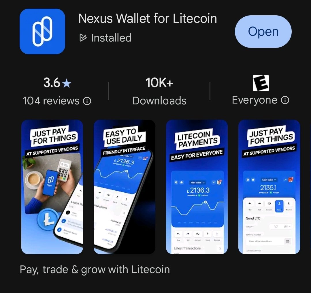 Download this Nexus Wallet by <a href="/LTCFoundation/">Litecoin Foundation ⚡️</a> NOW and wait for my instructions. 

CEO of Litecoin, OG John Kim

play.google.com/store/apps/det…