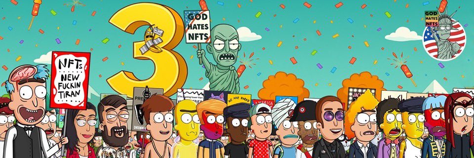 <a href="/MarconeMeta/">JayM</a> <a href="/GodHatesNFTees/">God Hates NFTs 🐇</a> Looks 🔥 on you! Welcome to the #BigShow👊😎
