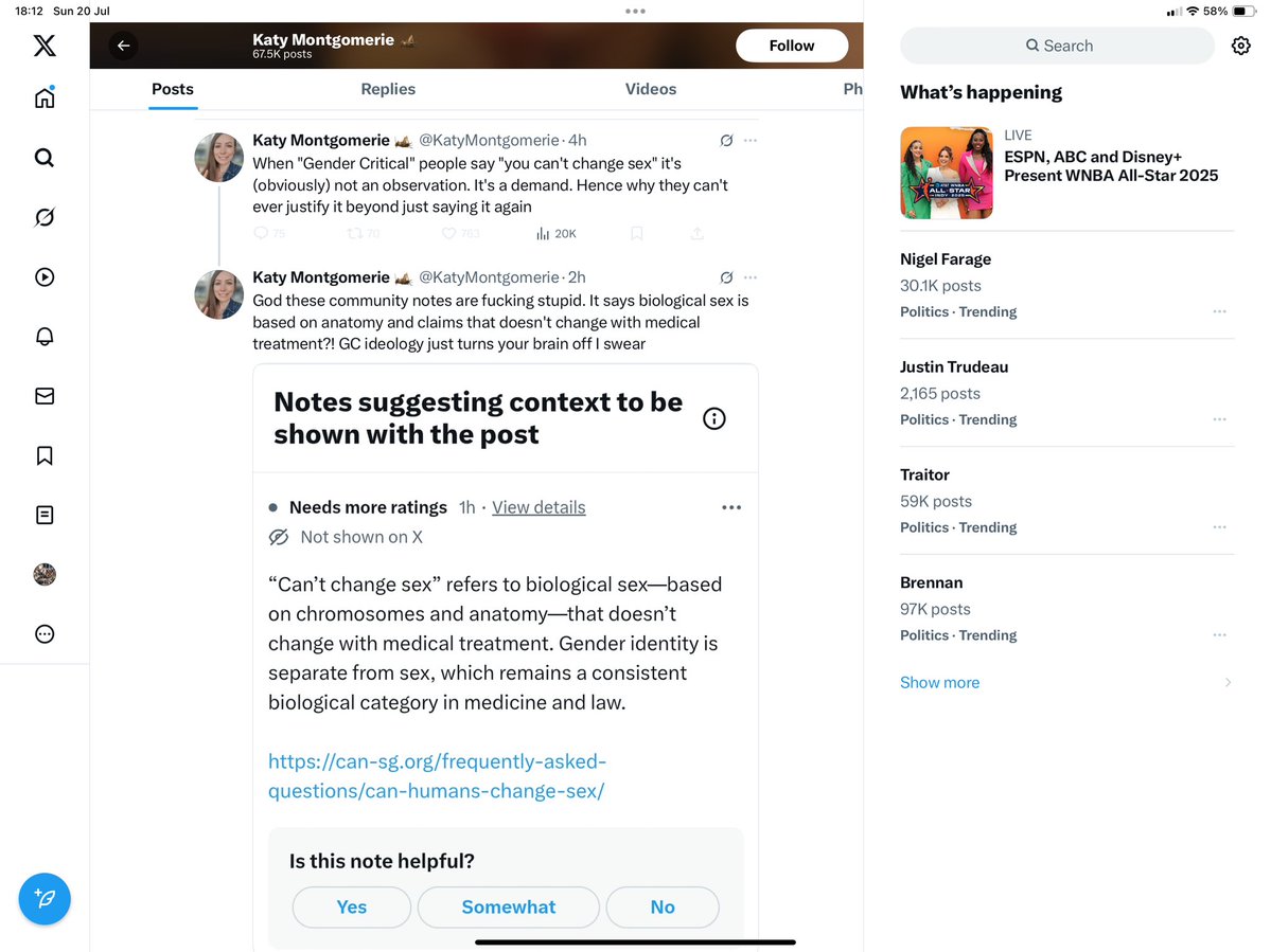 lorna_kittymeow's tweet image. No Katy, no one can change their biological sex. Hormone therapy can alter a persons secondary sex characteristics, it cannot alter a persons underlying genetic sex. No technology available can alter the DNA of every cell in the body of XY to that of a females XX. So sorry to…