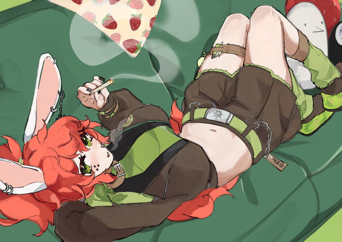 sorry i didn’t answer the door, want to share??  :3

#sporksketch | #vtuber | #stoner