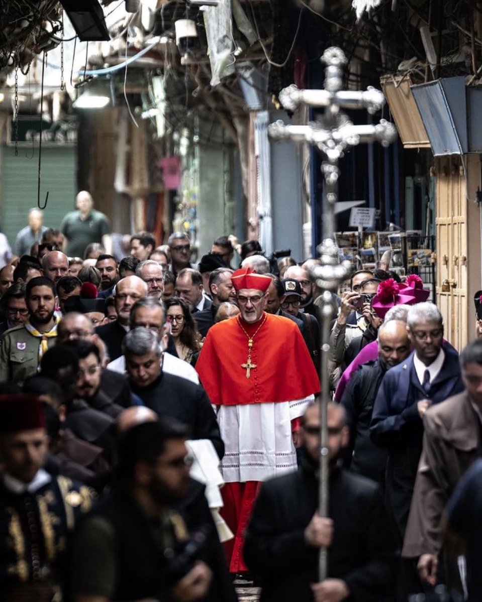 TridentineBrew's tweet image. The red worn by cardinals signifies their willingness to defend the Faith, even to bloodshed.
+Pizzaballa is seemingly one of only a few cardinals who deserves to wear this color.