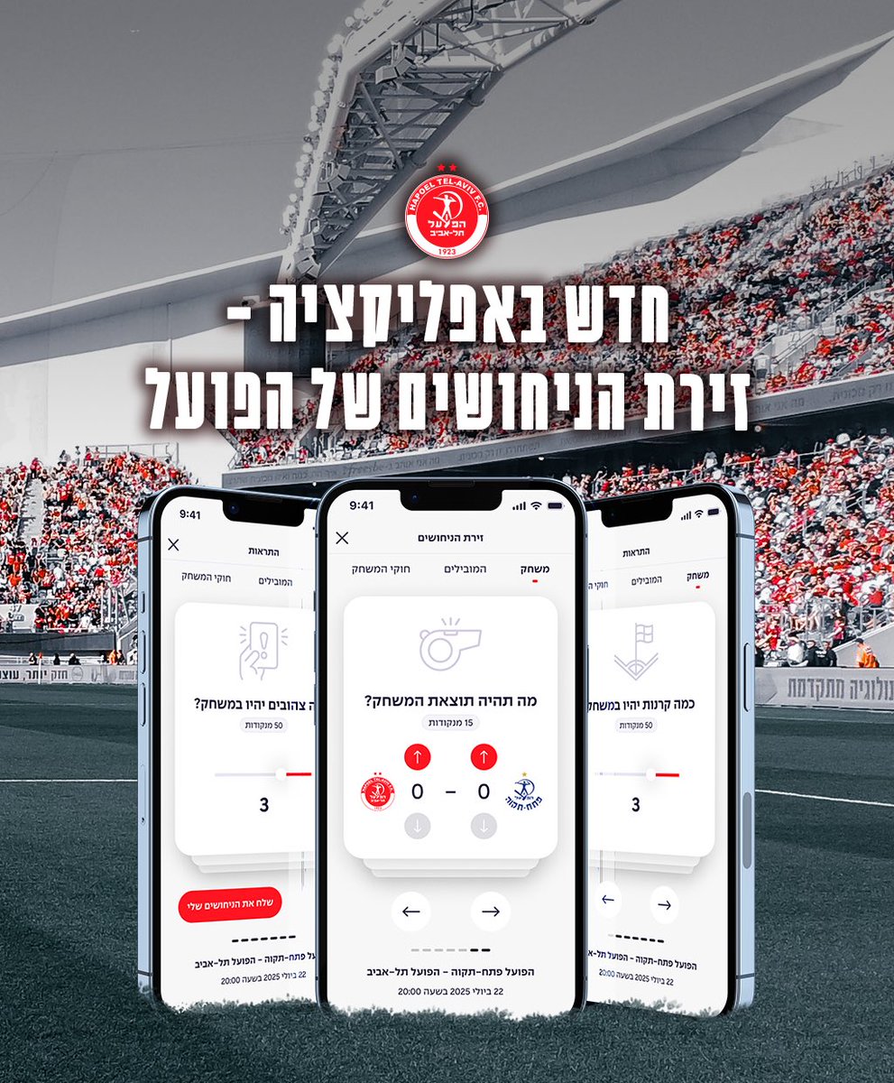 HapoelTelAvivFC's tweet image. ืืืืขืื ืืื ืืคื ื ืืืื? ืืืืื ืืืืขืื? ืืืื ืืืืืื!
ืืืฉืืื ืฉืืชื ืืืืขืื ืื ืชืืื ืชืืฆืืช ืืืืฆืืช ืืืกืืื, ืืืคืืื ืืื ืงืจื ืืช ืืืจืืืกืื ืฆืืืืื ืืืื ืืืฉืืง? ืืืืื, ืืืงืื ืืืืื ืืช ืืจืืฉ ืืืืจืื - ืคืฉืื ืื ืืฉืื ืืืืจื ืืืคืืืงืฆืื ๐ฒ
48 ืฉืขืืช ืืคื ื ืื ืชืืืืช ืืฉืืง ืืขืื ื ืืงืจืืื, ืชืืคืชื ืืืจืช ืื ืืืืฉืื - ืืโฆ