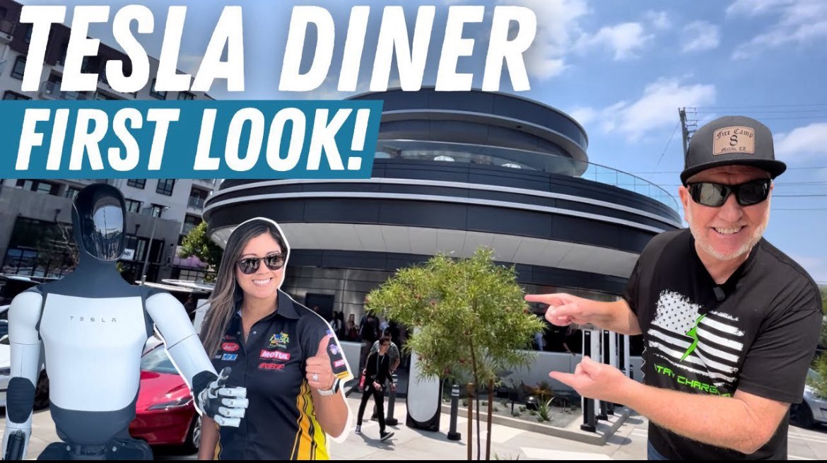 FthePump1's tweet image. Tesla Diner Opens with the Coolest SuperCharger Station Yet! Check out the video from Out Of Spec Bits! (Maybe you will recognize someone in the video.)
youtu.be/ct86SQJgE94?si…