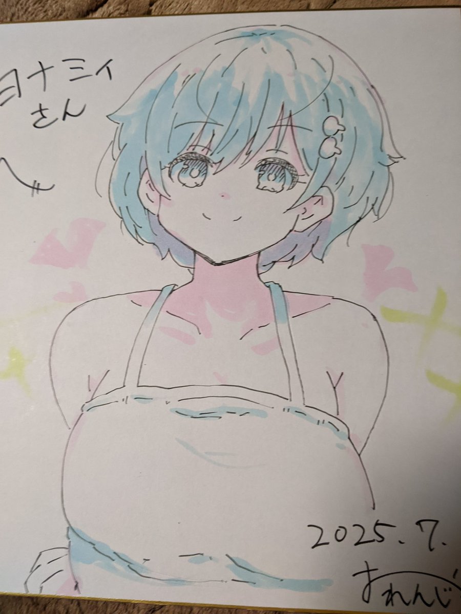 orange_liqueur's tweet photo. ＃マジカミ絵
マジカモお疲れ様でした！
描いて行った色紙はこちらになります https://t.co/r6ICgQ4yBT