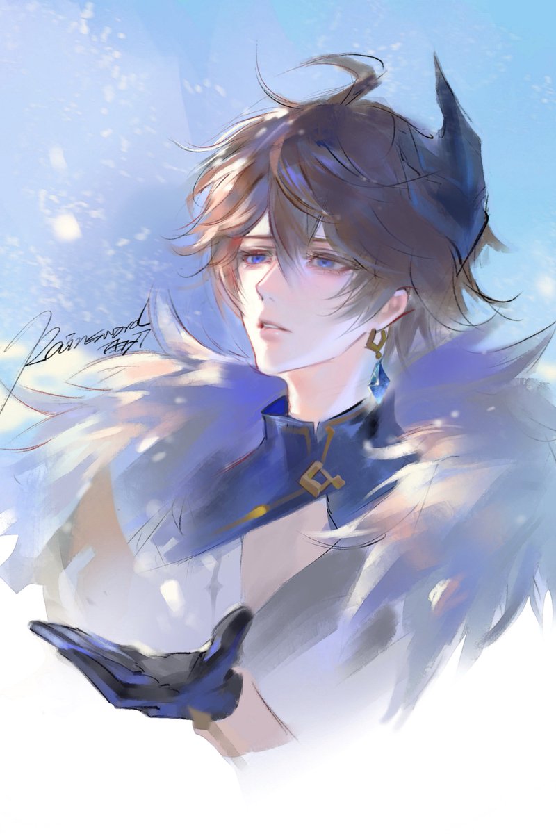 rainsword01's tweet image. Happy birthday ❄️
Skin design from me, polar star 2021
#Tartaglia #childe #GenshinImpact