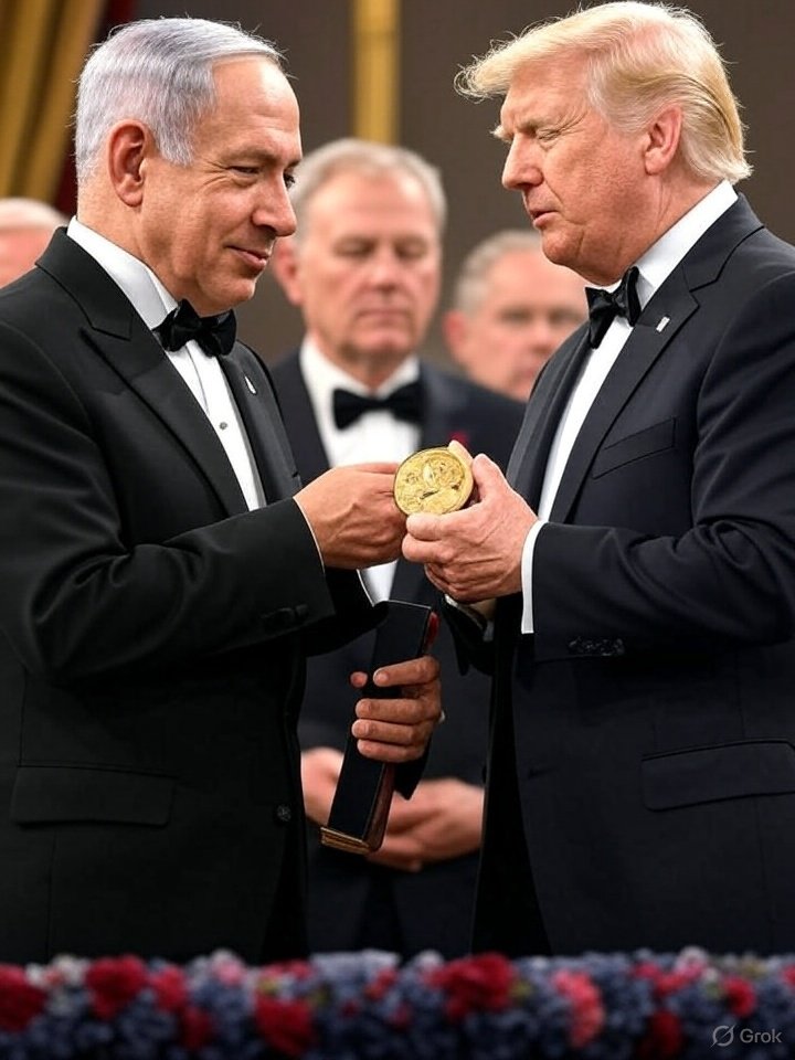 ★Ⓐctivist★Ⓐanarchyst★ Ⓐnonymous ꧁OpLove꧂ (@aka_gb) on Twitter photo Ecco il criminale #Netanyahu che consegna il Nobel per la Pace a <a href="/DonaldTrump/">Donald J. Trump</a> .
Accoppiata su cui lascio a voi il giudizio... Ecco il criminale #Netanyahu che consegna il Nobel per la Pace a <a href="/DonaldTrump/">Donald J. Trump</a> .
Accoppiata su cui lascio a voi il giudizio...