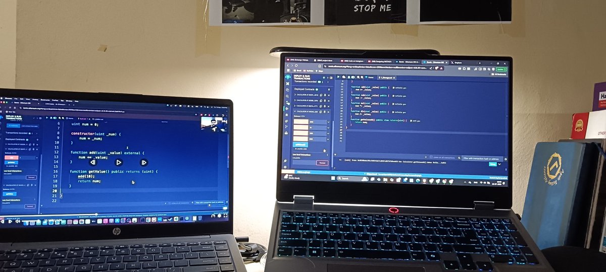 Prajwal (@deva_1703) on Twitter photo Learning solidity
Successfully wrote my first contract of calculator
Thank you <a href="/kirat_tw/">Harkirat Singh</a> Learning solidity
Successfully wrote my first contract of calculator
Thank you <a href="/kirat_tw/">Harkirat Singh</a>