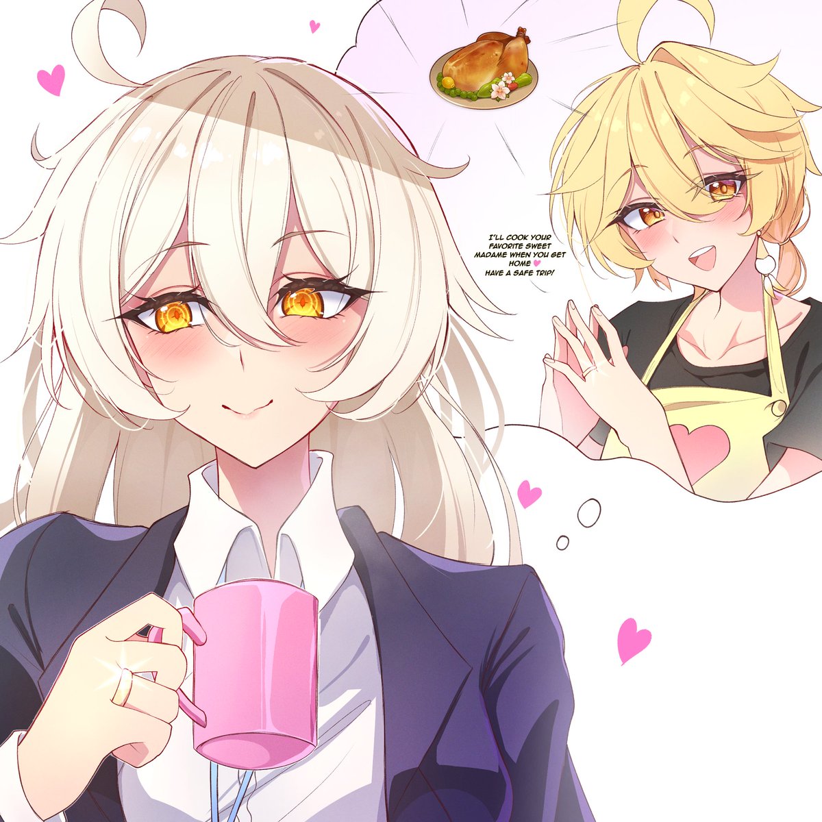 Midori_13579's tweet image. Thinking about him at work
