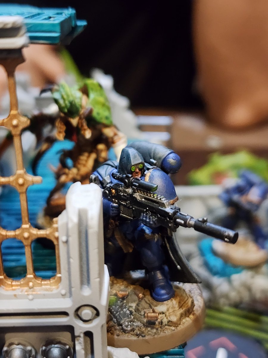 Mick19988's tweet image. First game with Raveners. The Felltalon did extra work by eating two Space Marines in one activation. #warhammer40000 #Warhammer