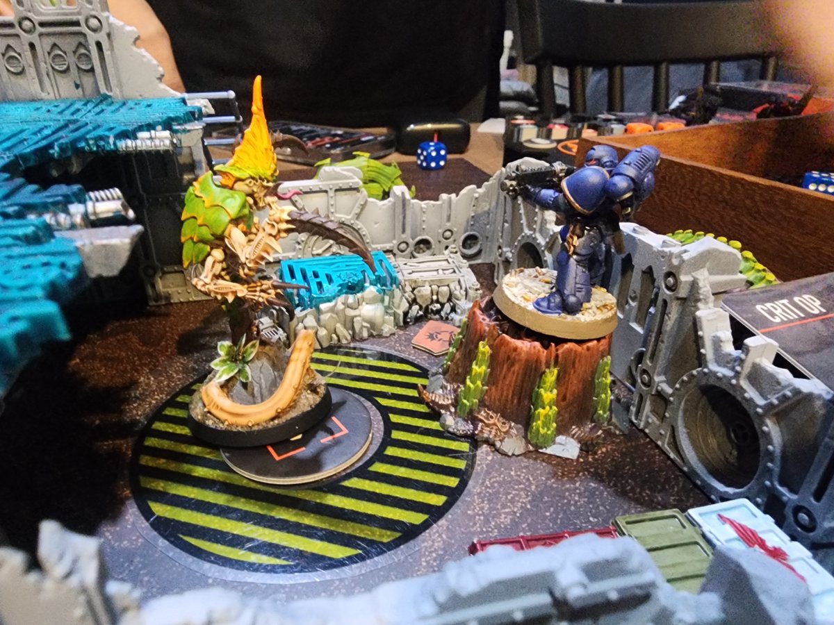 Mick19988's tweet image. First game with Raveners. The Felltalon did extra work by eating two Space Marines in one activation. #warhammer40000 #Warhammer
