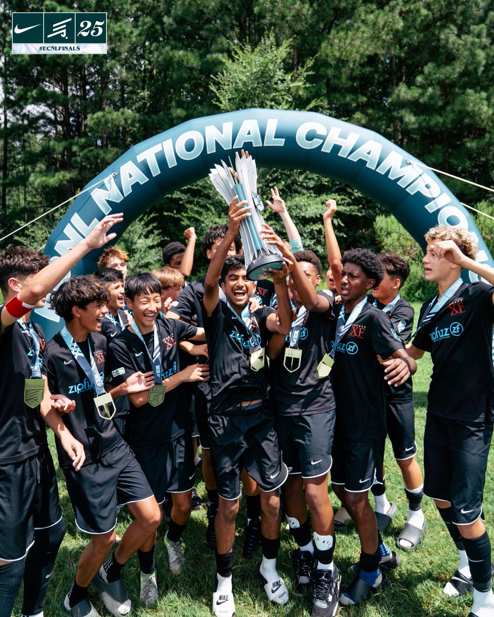 ECNLboys's tweet image. The 2️⃣0️⃣2️⃣5️⃣ U14 ECNL National Champions 🏆 #ECNLFinals