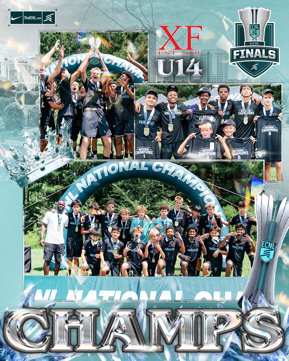 ECNLboys's tweet image. The 2️⃣0️⃣2️⃣5️⃣ U14 ECNL National Champions 🏆 #ECNLFinals