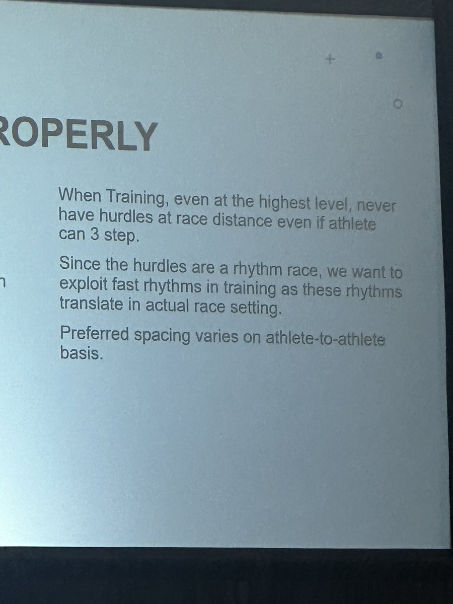 Soap box time. 

If you coach the short hurdles and practice at regular spacing, you’re not doing it right!!!! Don’t take my word for it, listen to world record holder <a href="/amhurdlestar/">Aries Merritt</a> and hurdle guru <a href="/HURcoachdabb/">Sammy Dabbs</a>!! But what do we know.