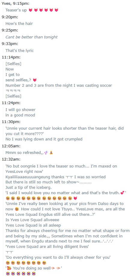 litell_johnn's tweet image. Chat highlights: Yves posts backed-up photos after Soft Error reveal (250720)
Text links:
reddit.com/r/LOONA/commen…