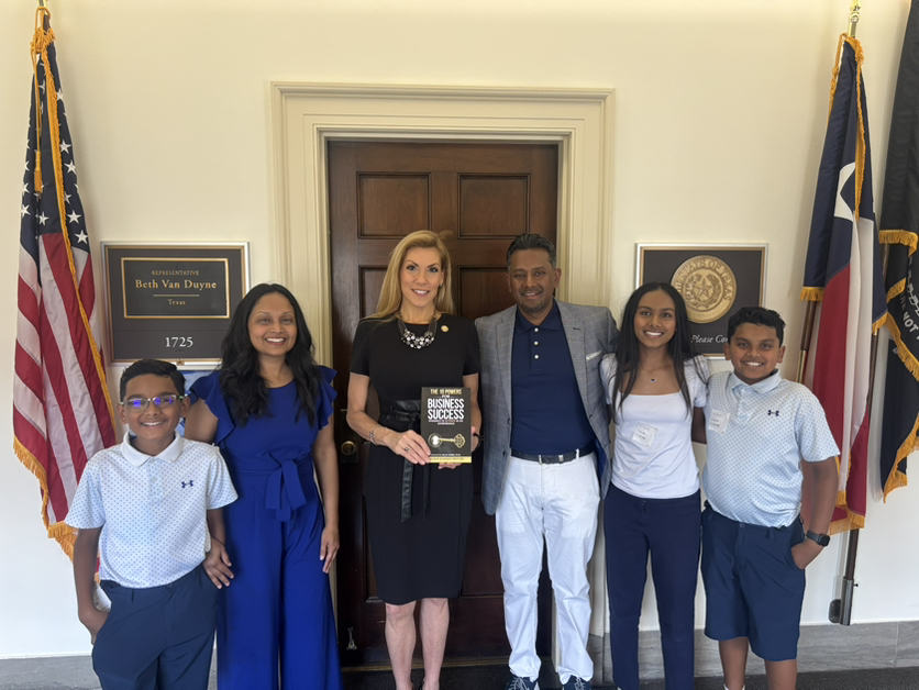 RepBethVanDuyne's tweet image. It was great to see my friend Matthew Thomas and his family on their trip to Washington. I always enjoy when neighbors from Texas-24 have the chance to stop in to visit the office.
