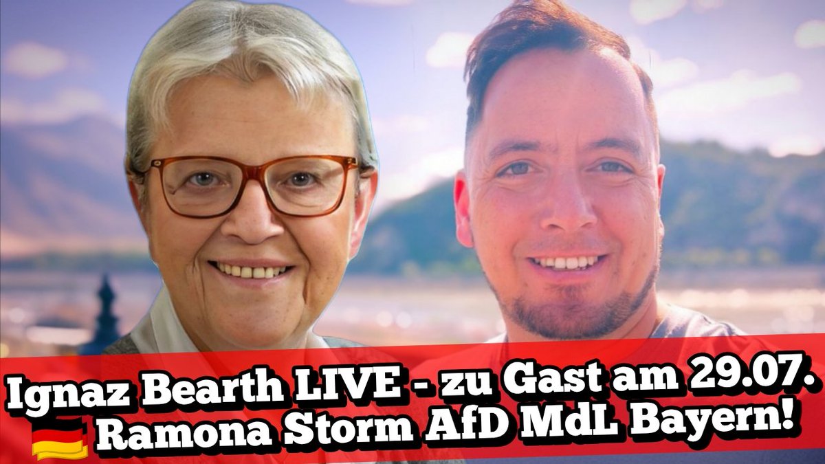 Ignaz Bearth LIVE - zu Gast am 29.07. 18 Uhr 🇩🇪 <a href="/afd_storm/">💙 Ramona Storm AfD MdL 🇩🇪</a> AfD MdL Bayern!

🛑 DLive
dlive.tv/IgnazBearth?re…

🛑 YouTube 
youtube.com/@ignazbearthsc…

🛑 Facebook 
facebook.com/profile.php?id…

🛑 X
x.com/IgnazBearth

🛑 GETTR LIVE
gettr.com/user/ignazbear…

IgnazBearth.com