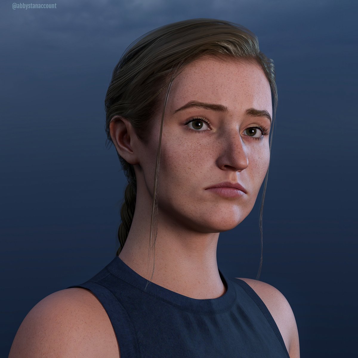 AbbyStanAccount's tweet photo. portrait of my HBO Abby model 🐺 https://t.co/eK9Z2YQxQd