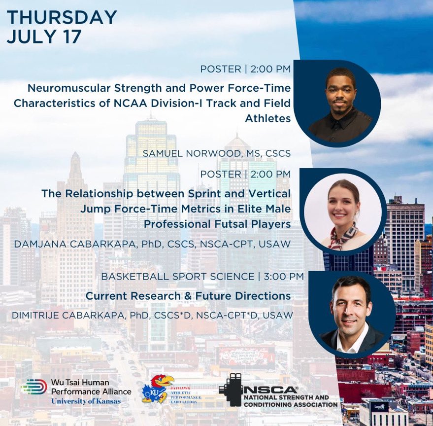 QJohnsonPhD's tweet image. That’s a wrap for the 2025 @NSCA National Conference in KCMO!

Extremely proud of our @AthleticJayhawk members for presenting their sport science research findings in poster and podium formats on the national stage. 

Thank you @WuTsaiAlliance @UnivOfKansas  for your support