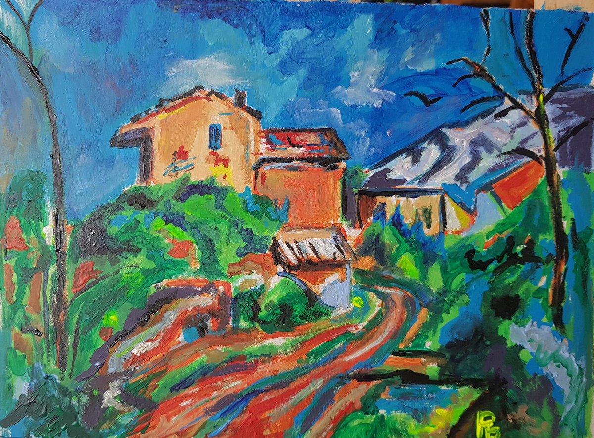 A little piece of scrap art... painted on a cereal box 🤗❤️