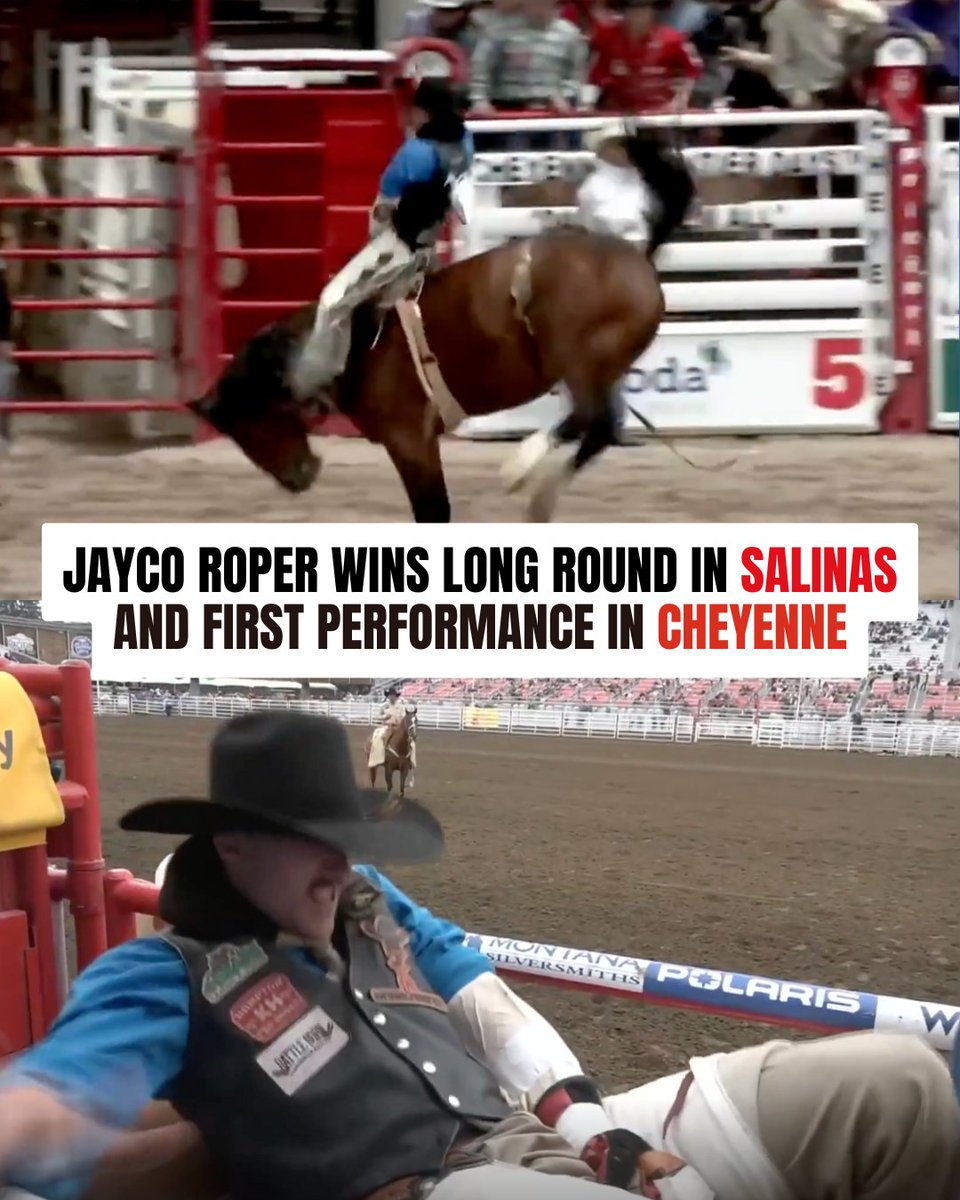 It's already been a $10,000 weekend for Jayco Roper and he has a chance to add to it with a victory in Salinas this afternoon! 

He was 87 in Salinas and 88 in Cheyenne.