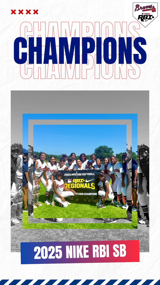 Atlanta Lady Braves 18u-Lee (@ladybraveslee) on Twitter photo RBI Braves are 2025 Regional Champs!
4-1 record ✅
Avenged their only loss in the championship ✅
Outscored opponents 42-6
8 players batting .400+
Next stop: RBI World Series — we’re coming for the title! 🥎 <a href="/MLBDevelops/">MLBDevelops</a> <a href="/MLBRBI/">MLBRBI</a> <a href="/commit2HBCU/">SHOWCASE HBCU</a> <a href="/CoastRecruits/">Coast 2 Coast Recruits</a> RBI Braves are 2025 Regional Champs!
4-1 record ✅
Avenged their only loss in the championship ✅
Outscored opponents 42-6
8 players batting .400+
Next stop: RBI World Series — we’re coming for the title! 🥎 <a href="/MLBDevelops/">MLBDevelops</a> <a href="/MLBRBI/">MLBRBI</a> <a href="/commit2HBCU/">SHOWCASE HBCU</a> <a href="/CoastRecruits/">Coast 2 Coast Recruits</a>