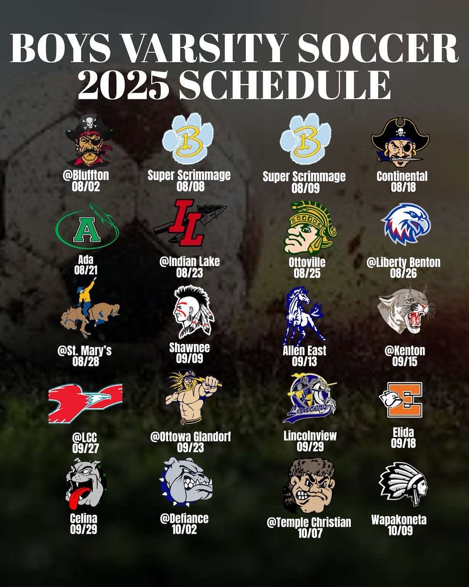 BOYS VARSITY 2025 SCHEDULE