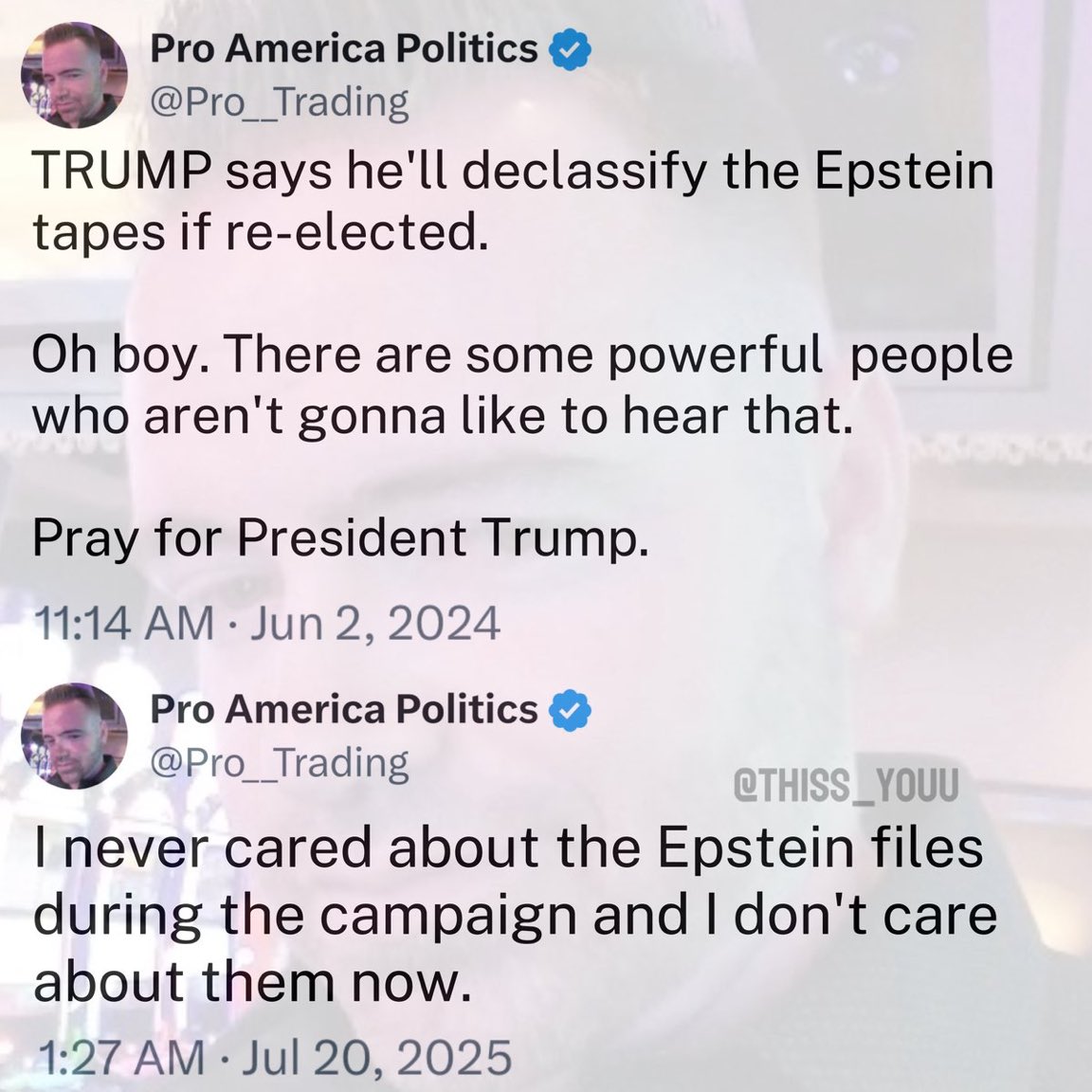 ReformUKLeaks's tweet image. Someone got to @Pro__Trading #Trump #EpsteinClientList #EpsteinClientList #Epstein