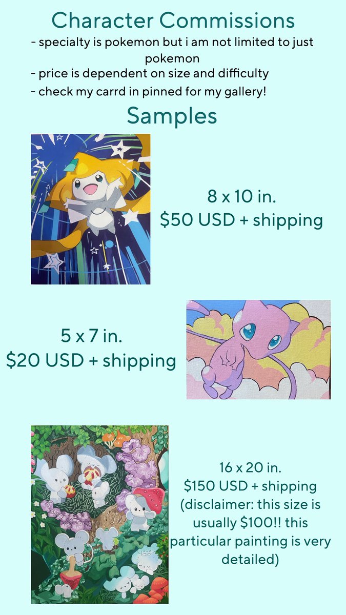 hihi 4/5 slots are still open for july comms :]