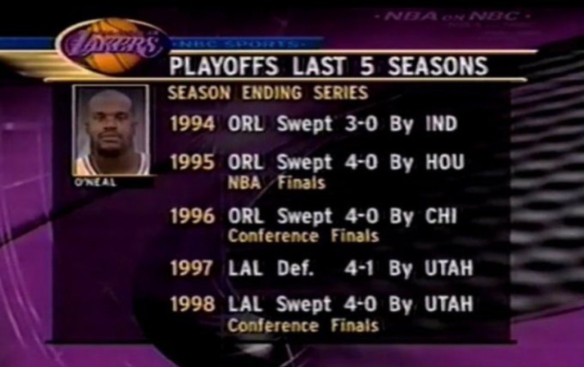 Shaq with a lot of comments saying he could have won 3 🏆 with T Mac, could have won 2 🏆 with Vince Carter. Here are some of his series before Kobe Bryants prime. 

#shaq #kobe #Lakers #LakersNation #nba #NBA #NBAPlayoffs #NBASummer #AllStarGames2025
