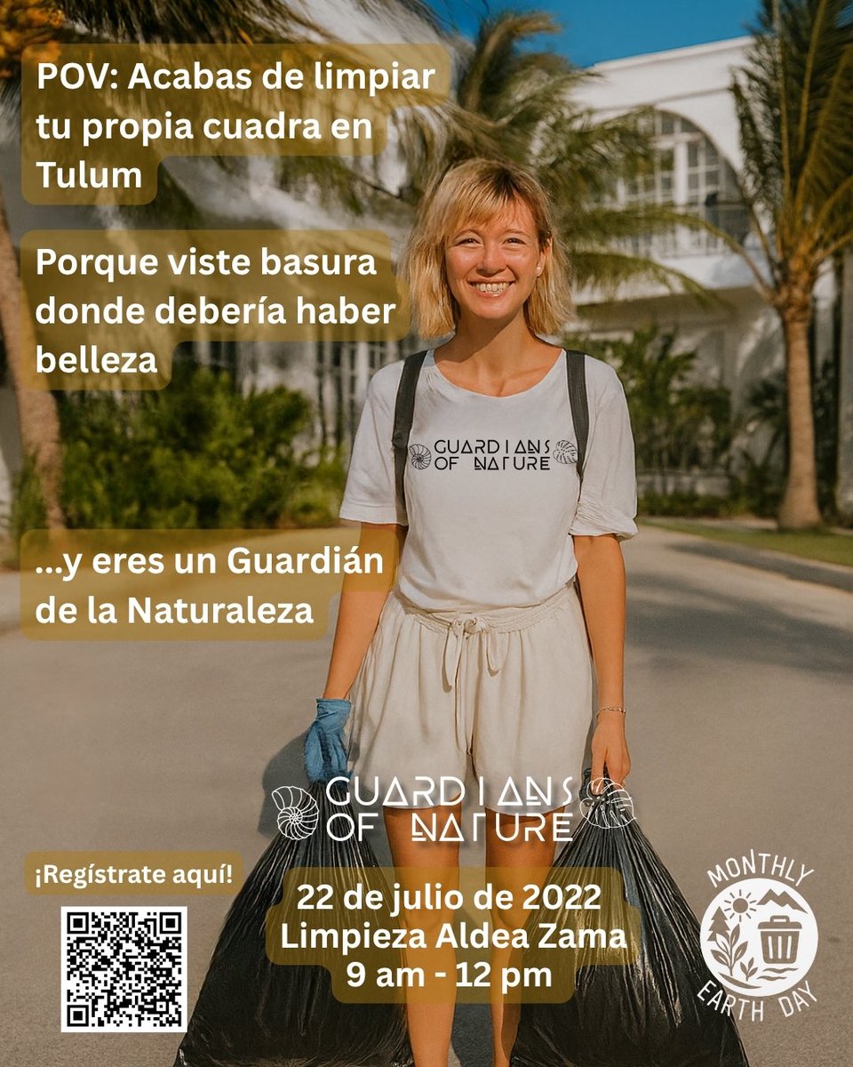ReFiTulum's tweet image. 🌍 It’s Monthly Earth Day! 🌿
Time to clean, connect, and care for the planet—one block, one beach, one bag of trash at a time. Join us in Tulum or start your own cleanup wherever you are.
#MonthlyEarthDay #CleanYourBlock @MonthlyEarthDay @refitulum 💚 app.unlock-protocol.com/event/neighbor…