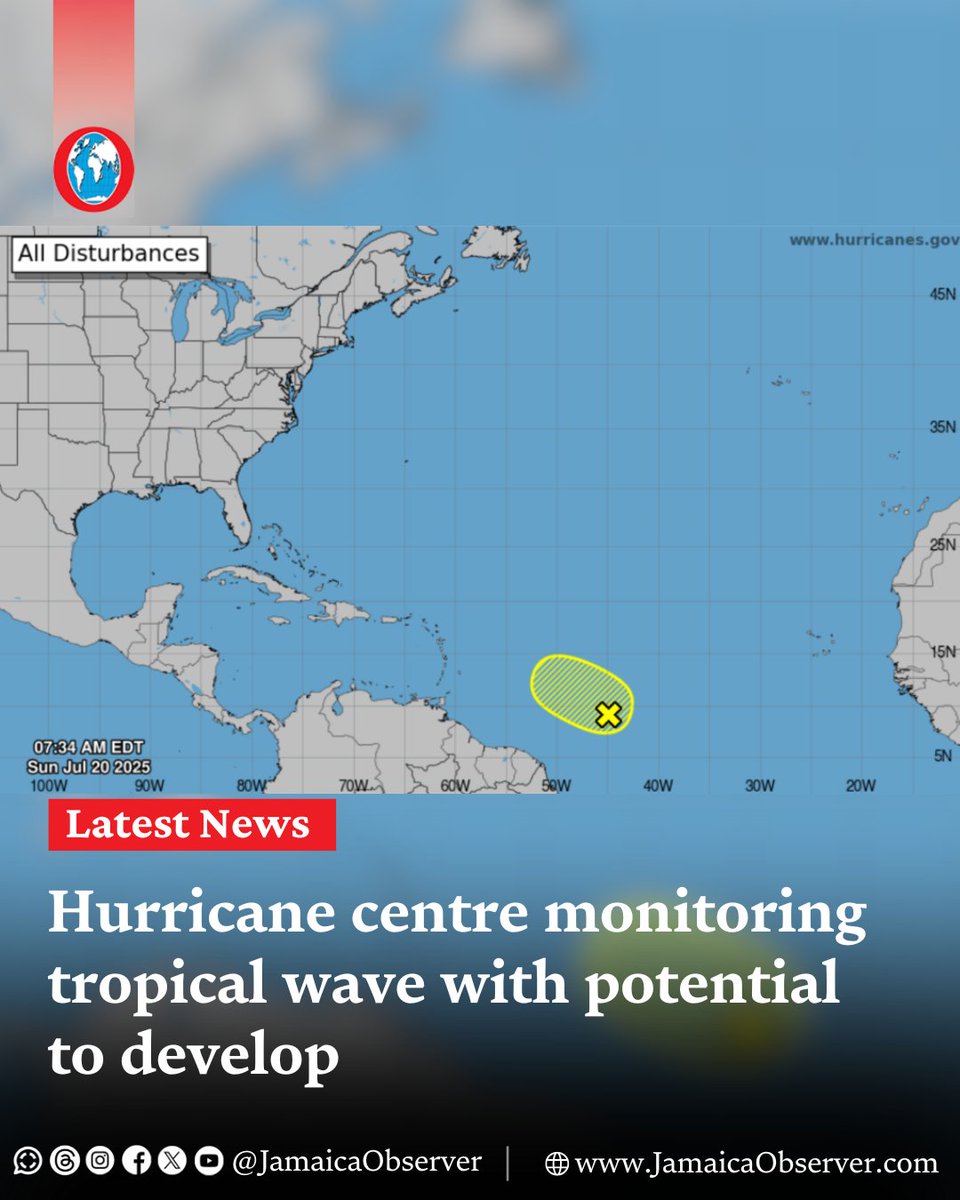 The National Hurricane Center is monitoring a tropical wave currently moving across the Atlantic that could develop into the season’s next tropical depression or storm.

Located about 1,000 miles east-southeast of the Lesser Antilles, the system is currently producing