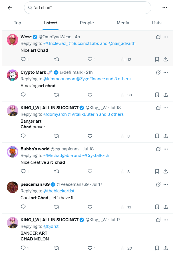 Articus_chad's tweet image. I changed my name from "Sea Salt Moses" to "Art Chad" in 2022 because I wanted my tag to be more stupid and punchy. I've learned recently that "Art Chad" is what NFT artists refer to each other as.