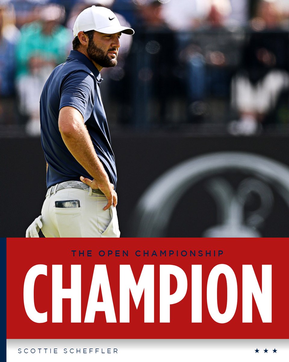 RyderCupUSA's tweet image. The Champion Golfer of the Year 🏆
Another Major. Another Reminder.
Scottie Scheffler is built for big stages. See you in September. 🇺🇸
#GoUSA