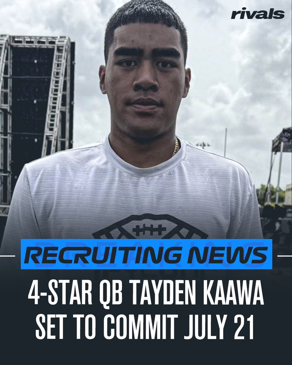 AndrewJBone's tweet image. Alabama has been in the market for adding a second QB in the class, which was discussed with Jett Thomalla before his commitment.
Just dropped our official prediction on Hawaii native Tayden Kaawa
➡️ on3.com/boards/forums/…