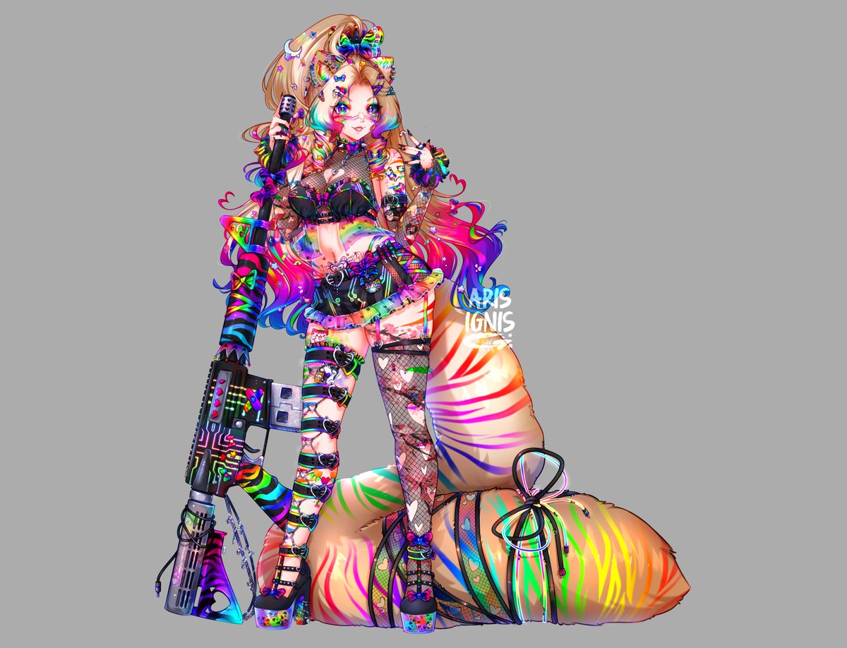 Since she's officially debuted, I can show her off now!! :DDD ❤️❤️❤️
I did the redesign for @.Mewarebytes 
This is one of my all-time favorite designs I have ever gotten to do!! 

#Vgen #VgenComm #Vtuber