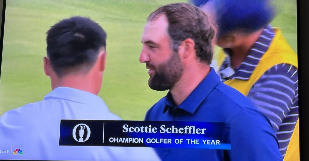 Another major for Scottie this year as he wins <a href="/TheOpen/">The Open</a> with a commanding -17 performance. Now only 1 away from grand slam.