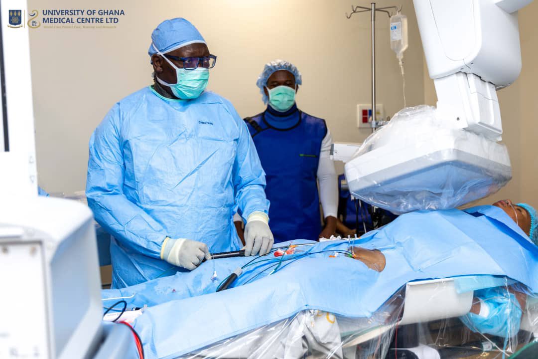 University of Ghana Medical Centre LTD (UGMC) (@ugmedicalcentre) on Twitter photo For the first time ever, cardiac ablation procedures — a life-changing treatment for patients suffering from dangerous heart rhythm disorders — have been successfully performed right here in Ghana at UGMC <a href="/UnivofGh/">University of Ghana</a> <a href="/mohgovgh/">Ministry of Health, Ghana</a>
#teamwork
#together For the first time ever, cardiac ablation procedures — a life-changing treatment for patients suffering from dangerous heart rhythm disorders — have been successfully performed right here in Ghana at UGMC <a href="/UnivofGh/">University of Ghana</a> <a href="/mohgovgh/">Ministry of Health, Ghana</a>
#teamwork
#together
