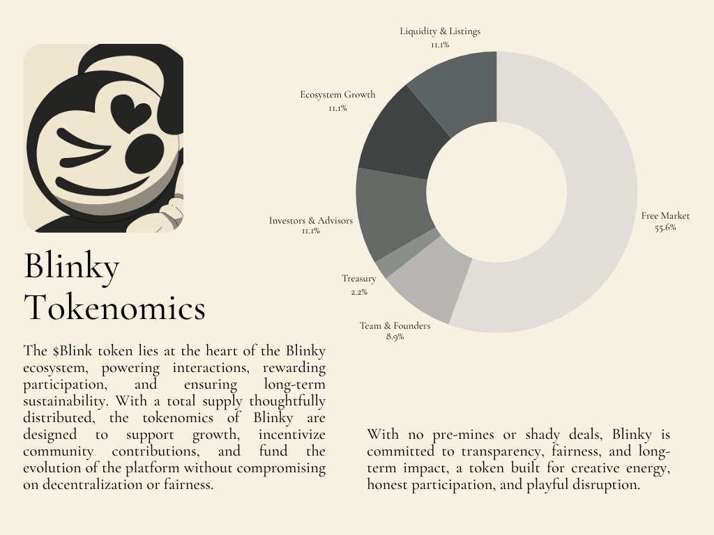 Check out Blinky's Tokenomics!

The movement is gaining momentum.

 ( >❤️)