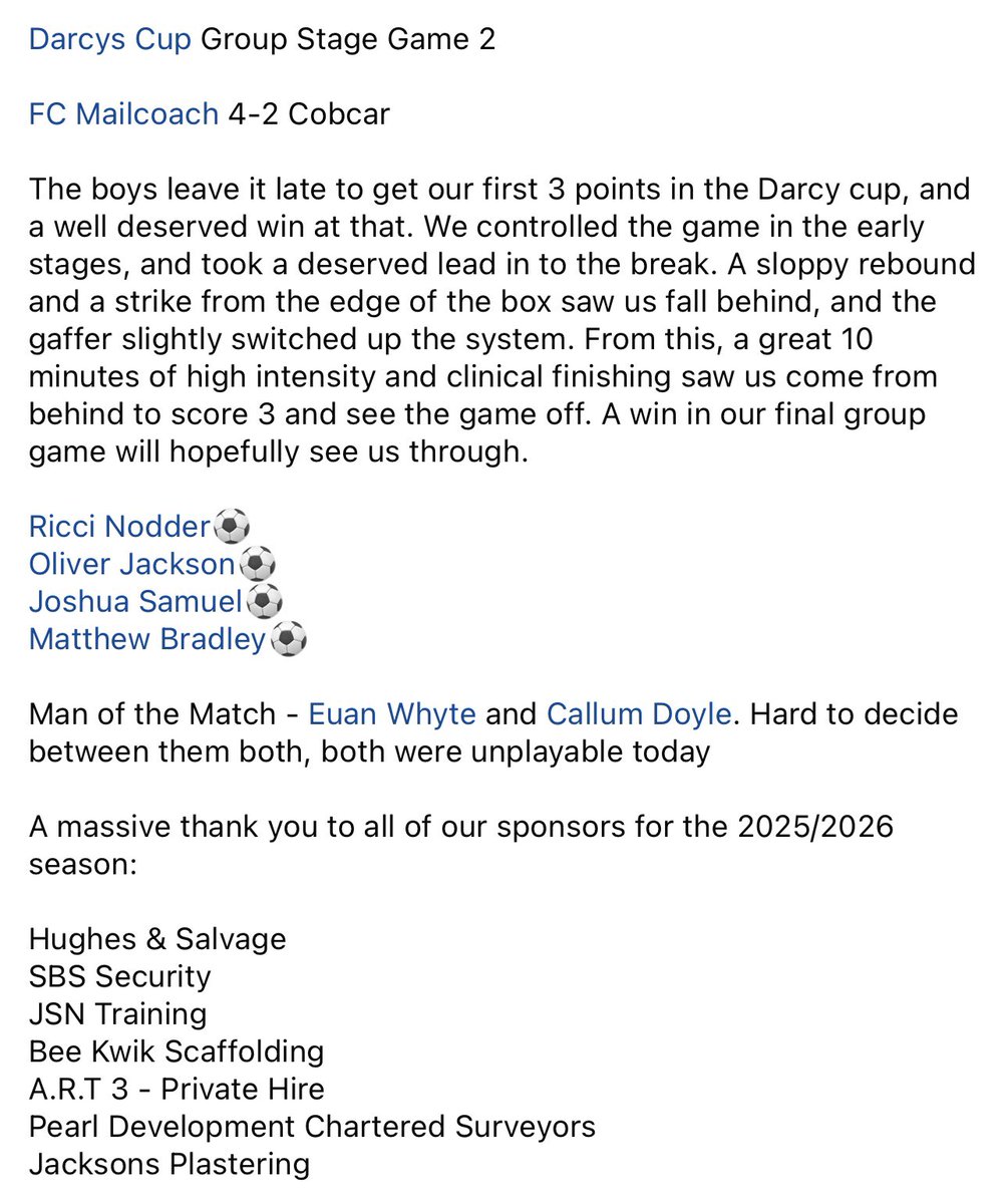 F(C) Mailcoach (@mailcoachfc) on Twitter photo 