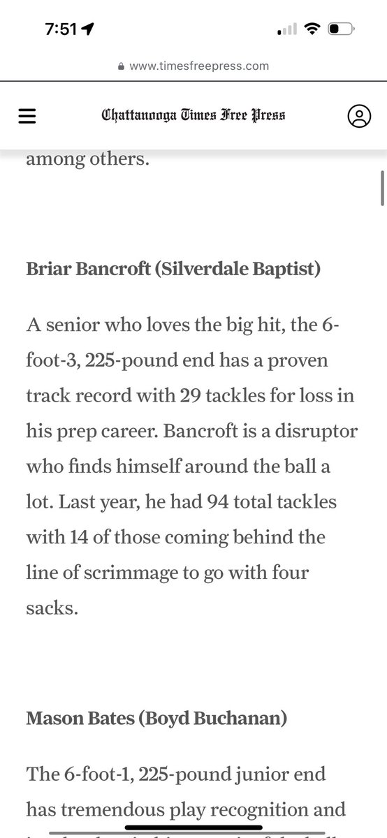 Briar Bancroft (@briarbancroft) on Twitter photo Thank you to <a href="/TimesFreePress/">Times Free Press</a> for the shoutout! 33 days until kickoff and 33 pounds bigger- but who's counting? I can't wait to be back on the field with my brothers #brotherhood <a href="/mrcnum1/">Mike Connor</a> <a href="/coachcapehart/">Zach Capehart</a> <a href="/cannonrogers27/">Cannon Rogers</a> <a href="/TannerBayne34/">Tanner Bayne</a> <a href="/Lukeburger2027/">Luke burger</a> <a href="/SBACoachMarbury/">Coach T.Marbury</a> Thank you to <a href="/TimesFreePress/">Times Free Press</a> for the shoutout! 33 days until kickoff and 33 pounds bigger- but who's counting? I can't wait to be back on the field with my brothers #brotherhood <a href="/mrcnum1/">Mike Connor</a> <a href="/coachcapehart/">Zach Capehart</a> <a href="/cannonrogers27/">Cannon Rogers</a> <a href="/TannerBayne34/">Tanner Bayne</a> <a href="/Lukeburger2027/">Luke burger</a> <a href="/SBACoachMarbury/">Coach T.Marbury</a>