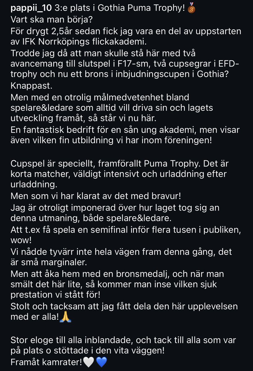 _PowerBreak's tweet image. 3:e plats i Gothia Puma Trophy!🥉
#ifknorrköping #gothiacup #pumatrophy #football