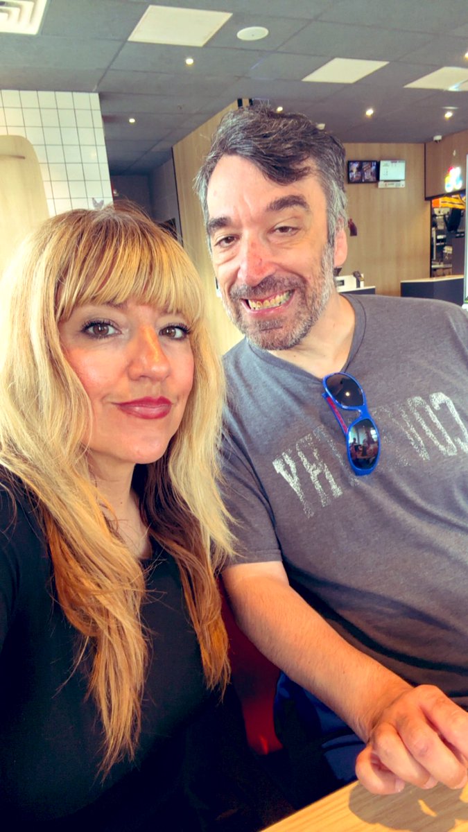 carlifarley's tweet image. Hanging out with AC today at his favorite spot McDonald’s. He’s literally addicted to their frappes