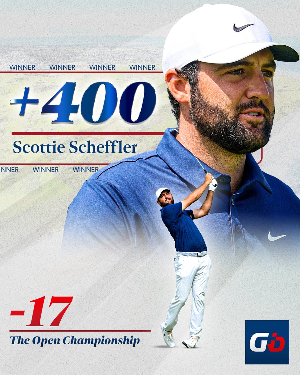 Golfbet's tweet image. Another major for Scottie Scheffler!
He is the Champion Golfer of the Year @TheOpen 🏆