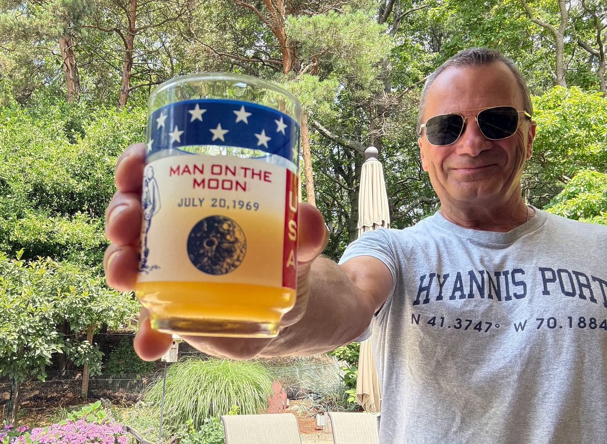 A toast to Neil, Buzz, and Michael on this historic day. That’s one small step for man, one giant leap for mankind. I was a kid in 1969 watching on a black and white TV with rabbit ear antennas and 3 channels (of course was watching Walter Cronkite) #moon